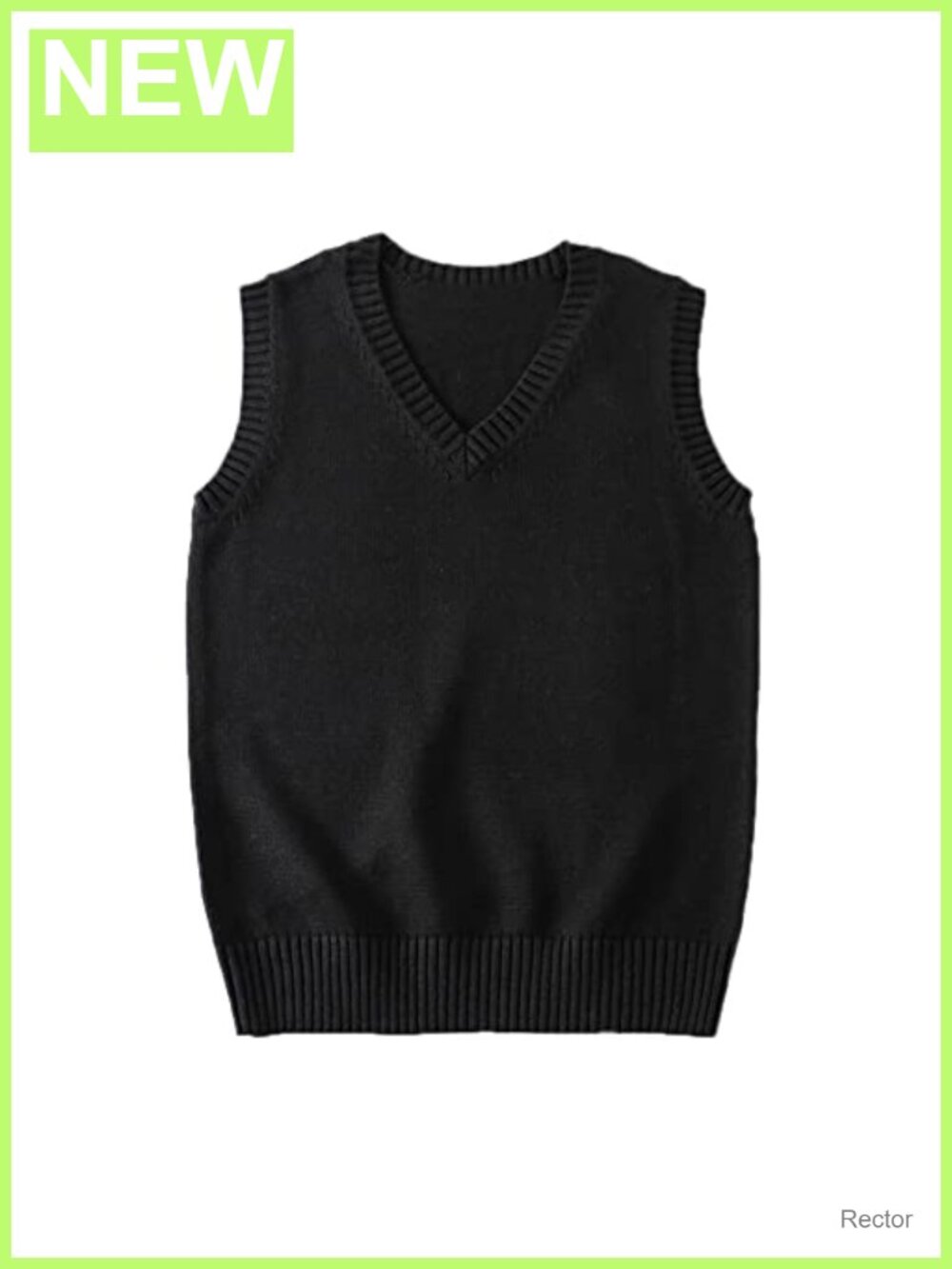Womens Sweater Vest V Neck Cotton Knit Sleeveless Pullover JK Uniform Top